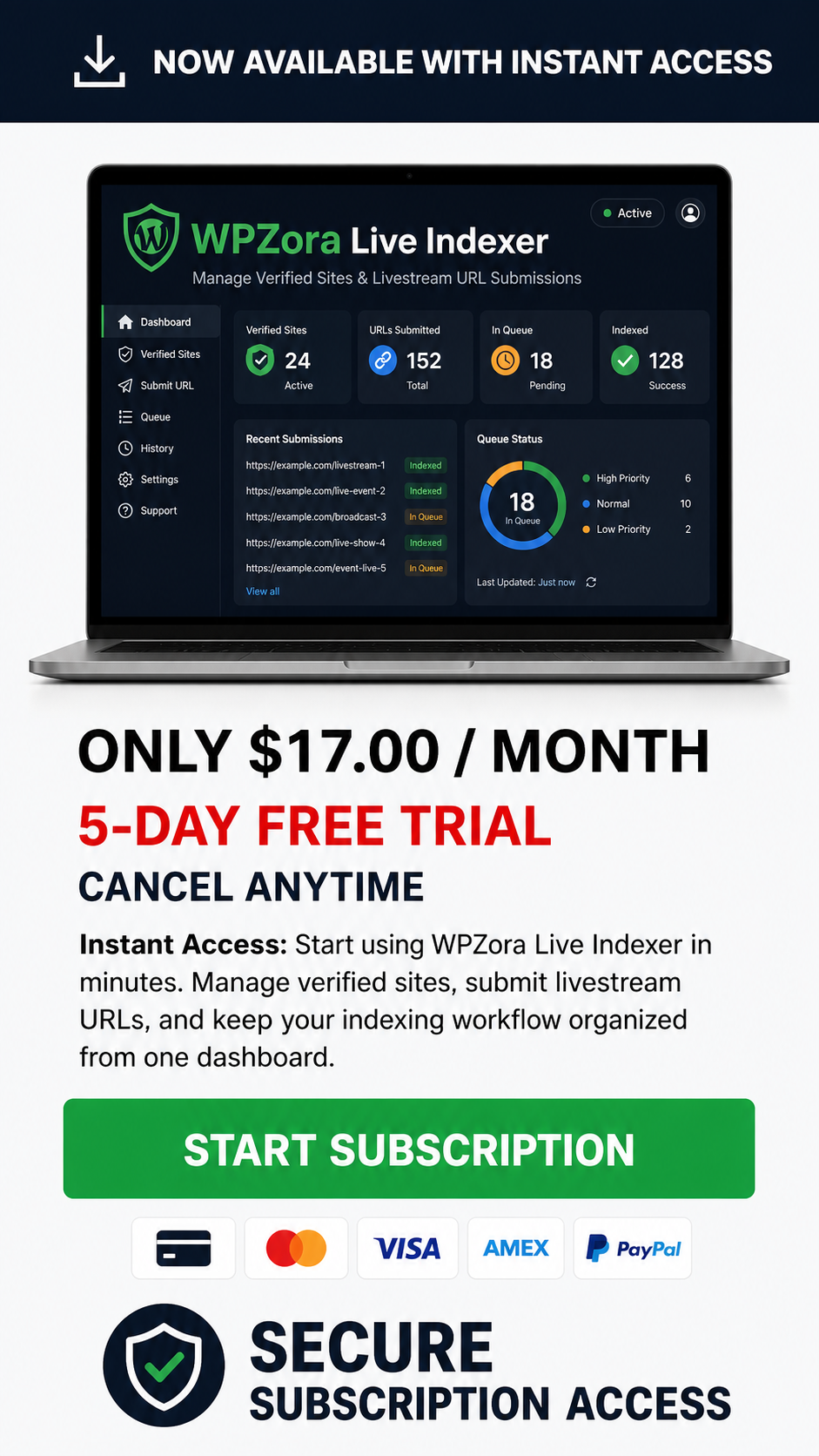 WPZora Live Indexer Product Image